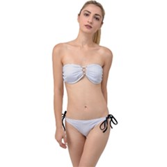 Platinum & Black - Twist Bandeau Bikini Set by FashionLane