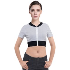 Platinum & Black - Short Sleeve Cropped Jacket by FashionLane