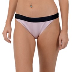 Soft Bubblegum Pink & Black - Band Bikini Bottom by FashionLane