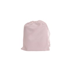 Soft Bubblegum Pink & Black - Drawstring Pouch (xs) by FashionLane