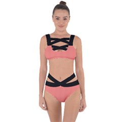 Tea Rose Red & Black - Bandaged Up Bikini Set  by FashionLane