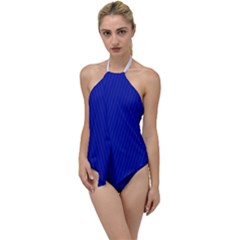 Admiral Blue & White - Go With The Flow One Piece Swimsuit by FashionLane