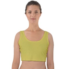 Ceylon Yellow & White - Velvet Crop Top