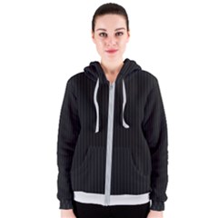 Midnight Black & White - Women s Zipper Hoodie by FashionLane