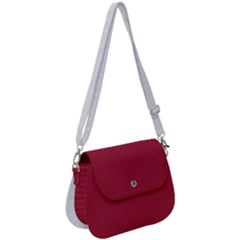 Vivid Burgundy & White - Saddle Handbag by FashionLane