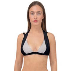 Abalone Grey & Black - Double Strap Halter Bikini Top by FashionLane