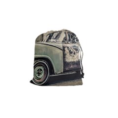 Abandoned Old Car Photo Drawstring Pouch (small)