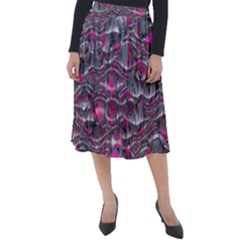 Robot Tastebuds Classic Velour Midi Skirt  by MRNStudios