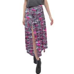 Robot Tastebuds Velour Split Maxi Skirt by MRNStudios