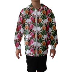 Flowers Pattern Kids  Hooded Windbreaker by goljakoff