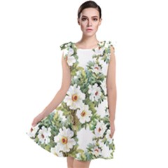 Summer Flowers Tie Up Tunic Dress by goljakoff