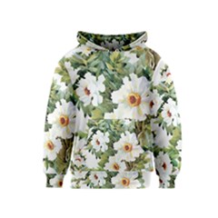 White Flowers Kids  Pullover Hoodie by goljakoff