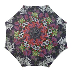 Purple Flowers Golf Umbrellas by goljakoff