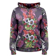 Purple Flowers Women s Pullover Hoodie by goljakoff