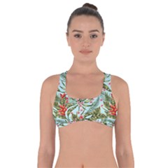 Tropical Flowers Got No Strings Sports Bra by goljakoff