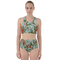 Tropical Flowers Racer Back Bikini Set by goljakoff