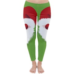 Santa Claus Hat Christmas Classic Winter Leggings by Mariart