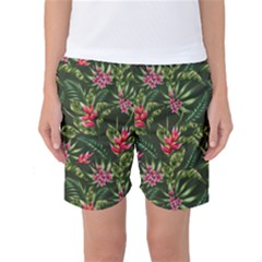 Tropical Flowers Women s Basketball Shorts by goljakoff