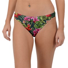 Tropical Flowers Band Bikini Bottom by goljakoff