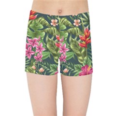 Tropical Flowers Kids  Sports Shorts by goljakoff