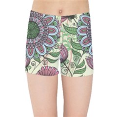 Flower Mandala Kids  Sports Shorts by goljakoff