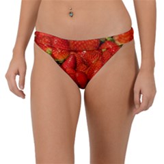 Colorful Strawberries At Market Display 1 Band Bikini Bottom by dflcprintsclothing