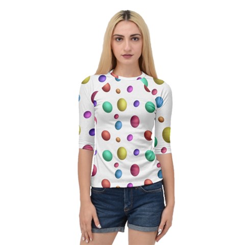 Egg Easter Texture Colorful Quarter Sleeve Raglan Tee by HermanTelo