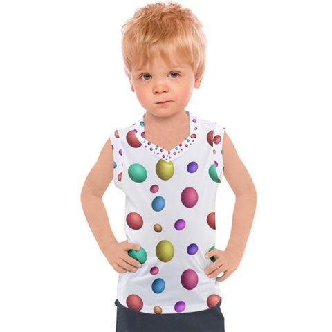 Egg Easter Texture Colorful Kids  Sport Tank Top by HermanTelo