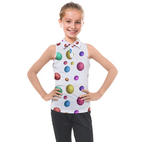 Egg Easter Texture Colorful Kids  Sleeveless Polo Tee by HermanTelo