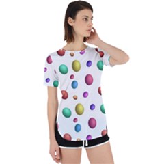 Egg Easter Texture Colorful Perpetual Short Sleeve T-shirt by HermanTelo