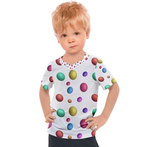 Egg Easter Texture Colorful Kids  Sports Tee by HermanTelo