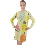 Fruit Long Sleeve Hoodie Dress