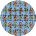 Gingerbread Krampus Wooden Puzzle Round View1
