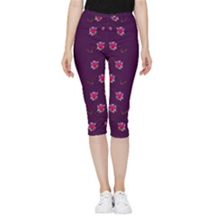 Love Is So Big In The Natures Mosaic Inside Out Lightweight Velour Capri Leggings  by pepitasart