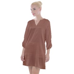 Blast-off Bronze - Open Neck Shift Dress