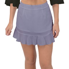 Coin Grey - Fishtail Mini Chiffon Skirt