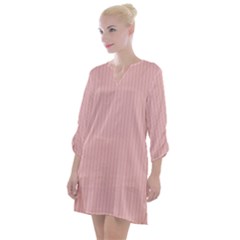 Baby Pink - Open Neck Shift Dress