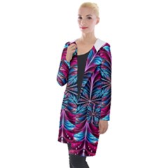 Fractal Flower Hooded Pocket Cardigan by Sparkle