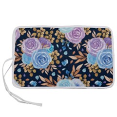 Rose Flower Pattern Pen Storage Case (m) by designsbymallika