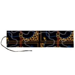 Chains Pattern Roll Up Canvas Pencil Holder (l) by designsbymallika