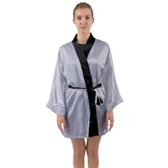 Cloudy Grey - Long Sleeve Satin Kimono by FashionLane