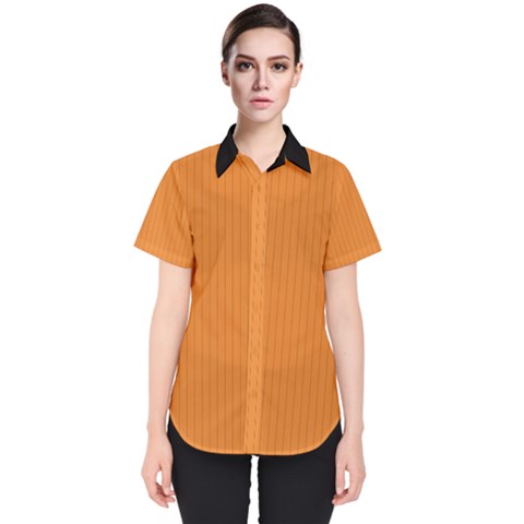 Cadmium Orange - Women s Short Sleeve Shirt by FashionLane