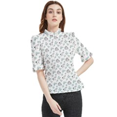 Jessica s Doodles Frill Neck Blouse