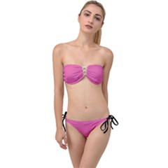 Just Pink - Twist Bandeau Bikini Set by FashionLane