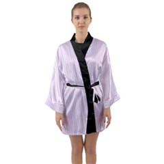 Pale Purple - Long Sleeve Satin Kimono by FashionLane