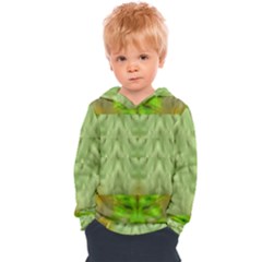 Landscape In A Green Structural Habitat Ornate Kids  Overhead Hoodie by pepitasart