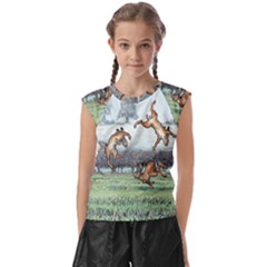 Happy Is The Hare At Morning - By Larenard Kids  Raglan Cap Sleeve Tee by LaRenard