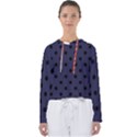 Large Black Polka Dots On Astral Aura - Women s Slouchy Sweat View1