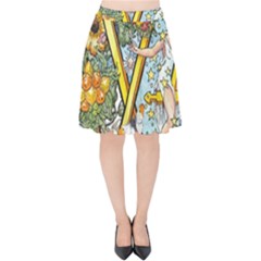 The Illustrated Alphabet - W - By Larenard Velvet High Waist Skirt by LaRenard