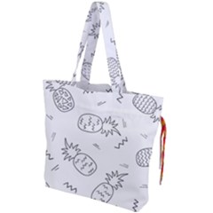 Pineapples Drawstring Tote Bag by goljakoff